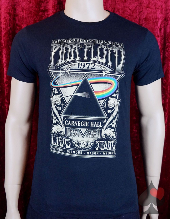 Pink Floyd At Carniege Hall 1972 T-Shirt schwarz Merchandise