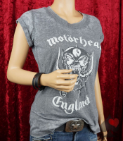 Motörhead England Warpig Ladies T-Shirt Acid Wash Merchandise