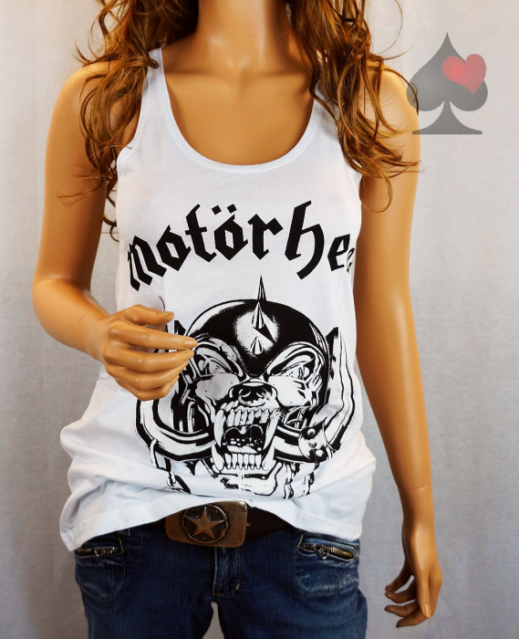 Motörhead Ladies Tank Top weiß Diamonte Merchandise