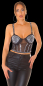 Preview: bh bra mesh top schwarz mit glitzerelementen