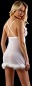 Preview: babydoll weiß transparent mit federbesatz