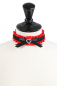 Preview: burlesque strumpfband halsband schwarz rot satin