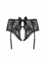 Preview: garter suspender belt strapsguertel schwarze spitze satinschleife lingerie dessous spielerspelunke