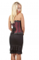 Preview: burlesque korsett overbust burgund taft schwarz