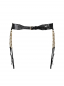 Preview: kunstleder schwarz goldketten garter suspender belt strapsguertel schwarze lingerie dessous spielerspelunke