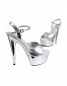 Preview: burlesque high heels plateau sandale silber