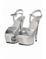 Preview: burlesque high heels plateau sandale silber