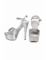 Preview: burlesque high heels plateau sandale silber