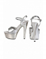 Preview: burlesque high heels plateau sandale silber