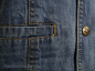 Preview: Herren Jeansweste klassisch mit Druckknöpfen hellblau