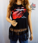 Preview: the rolling stones ladies tank top kurz mit fransen