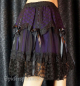 Preview: burlesque gothic minirock lila satin schwarz spitze