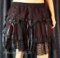 Preview: burlesque gothic minirock rot satin schwarz spitze