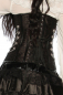 Preview: Vollbrust Korsage mit Riegelverschluss Gothic Steampunk schwarz