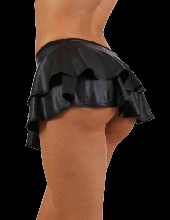 wetlook minirock schwarz clubwear dessous spielerspelunke