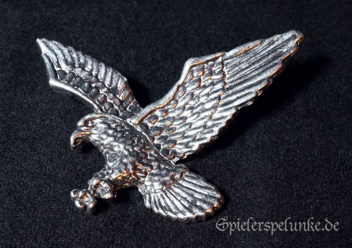 Anstecker Flying Eagle fliegender Adler Metall blank poliert