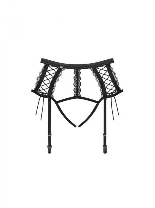 garter suspender belt strapsguertel schwarze spitze schnuerung lingerie dessous spielerspelunke