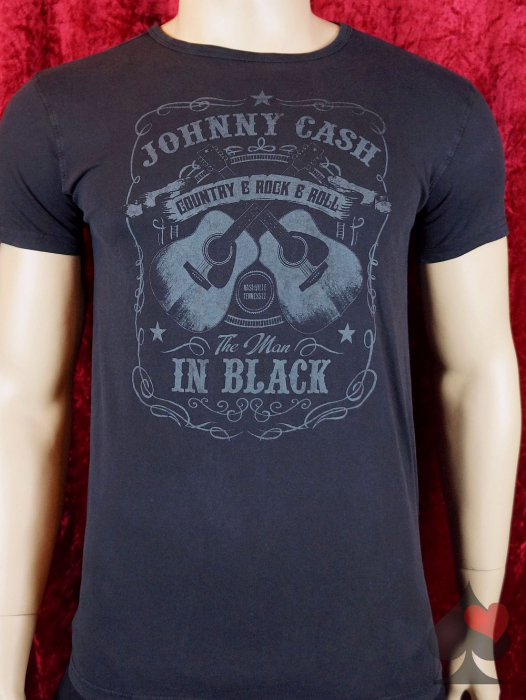 Johnny Cash Man in Black Guitars Vintage T-Shirt schwarz Merchandise