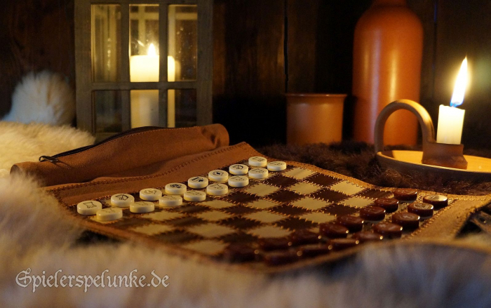 Lederspiel Schach Dame Backgammon
