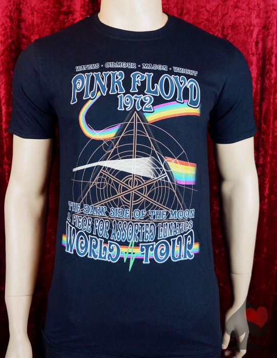 Pink Floyd World Tour1972 T-Shirt schwarz Merchandise