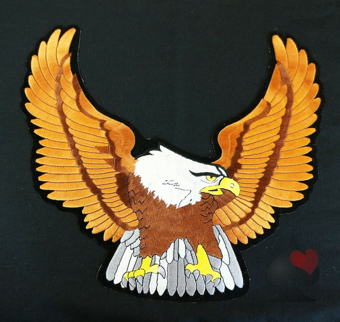 Rückenaufnäher Weißkopf Seeadler 28 x 28 cm Back Patch farbig