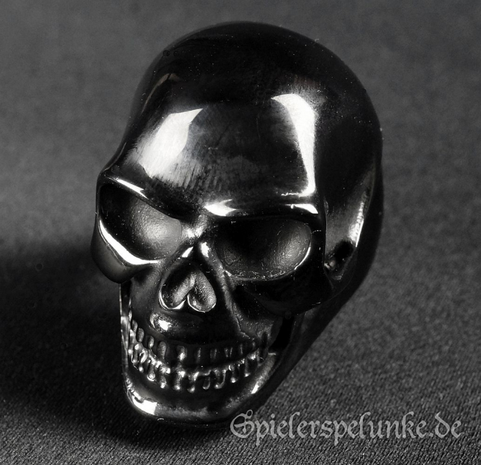 Edelstahlring Totenkopf Skull schwarz