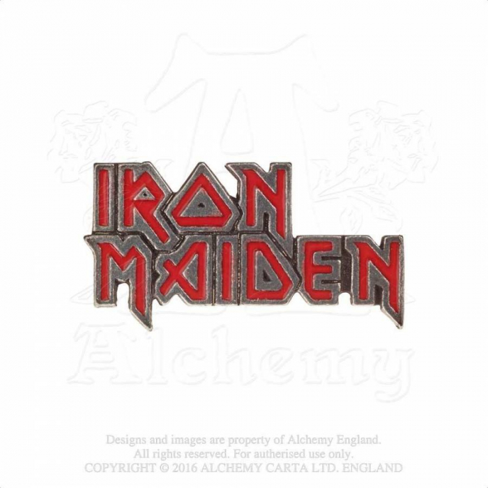 Zinn Badge "Iron Maiden" für Lederjacke oder Jeansweste