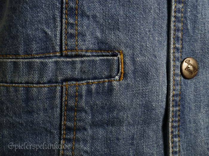 Herren Jeansweste klassisch mit Druckknöpfen hellblau