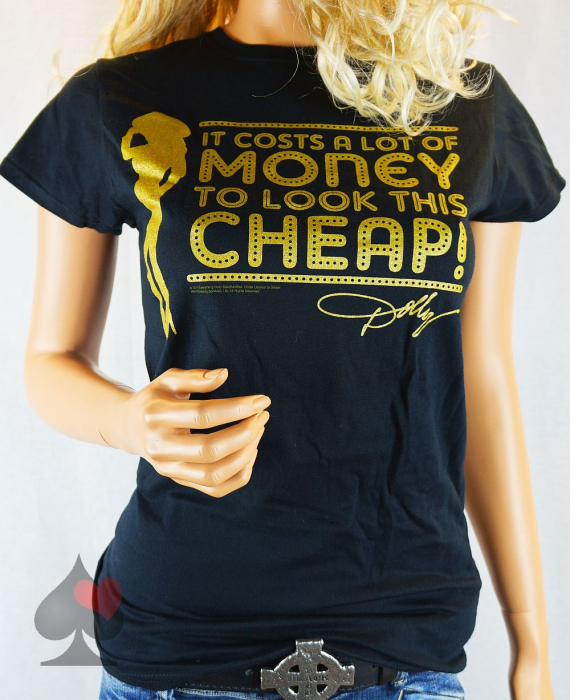 Dolly Parton "Lot Of Money..." Ladies T-Shirt schwarz Merchandise