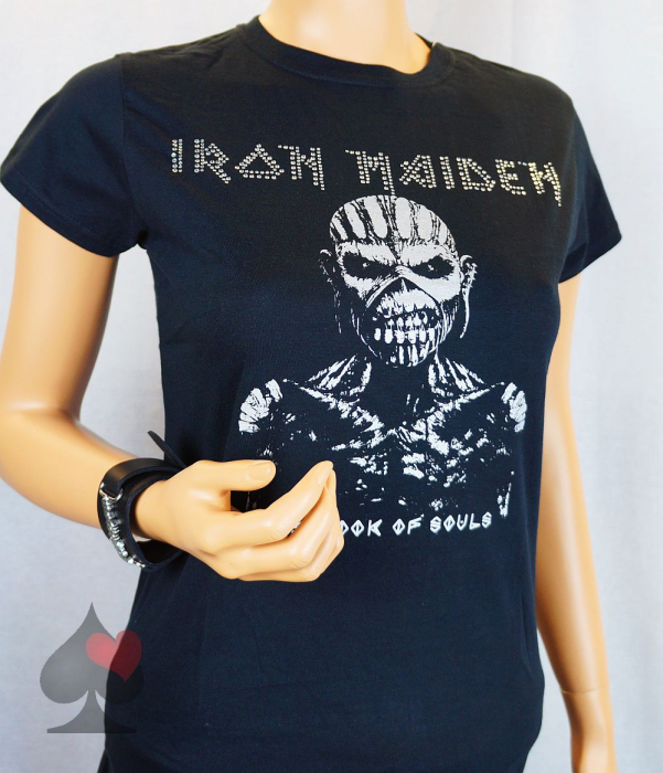 Iron Maiden Book Of Souls Diamante Ladies T-Shirt schwarz Merchandise