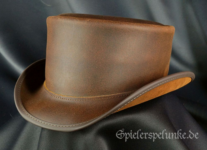 Steampunk und Western Lederhut "Marlow" braun vintage