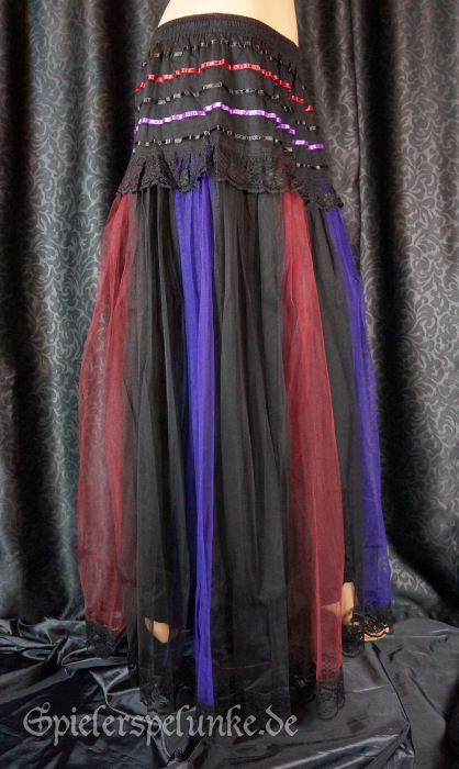 gothic rock lang rot lila schwarz spitze chiffon