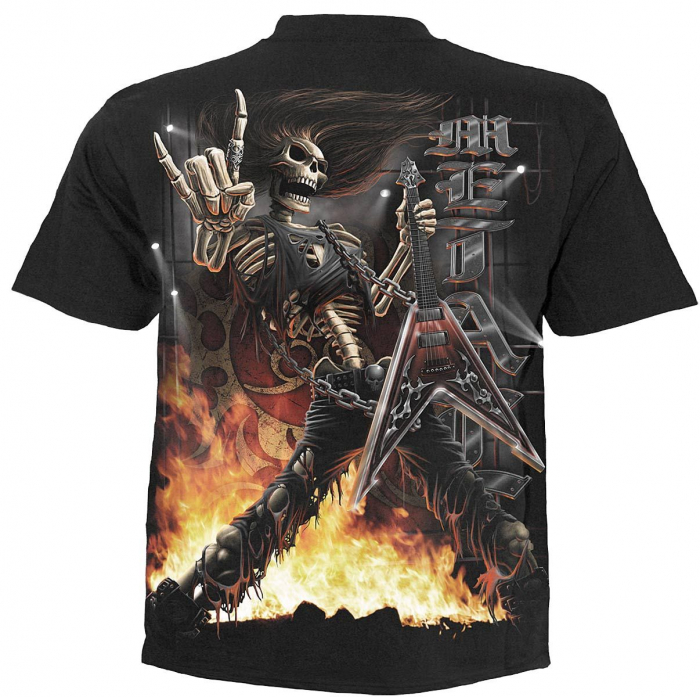 e-gitarre, rock, metal, hardrock, skelette, t-shirt