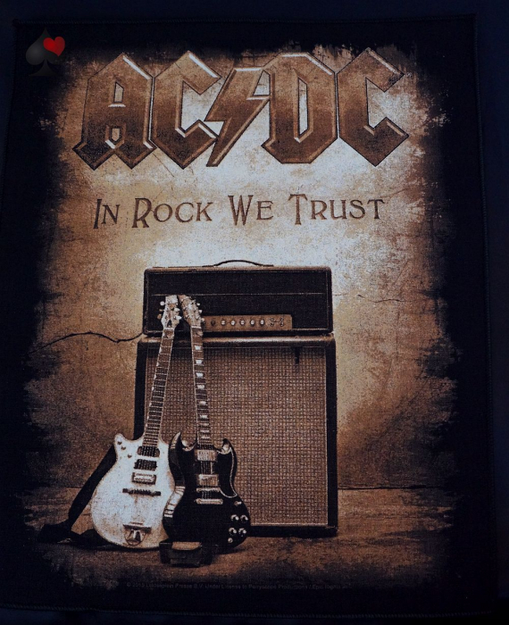 AC/DC Rückenaufnäher 35 x 29cm In Rock We Trust Back Patch