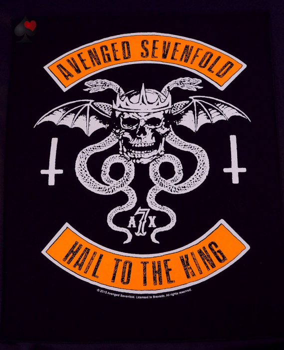 Avenged Sevenfold Rückenaufnäher 35 x 29cm "Hail To The King" Back Patch