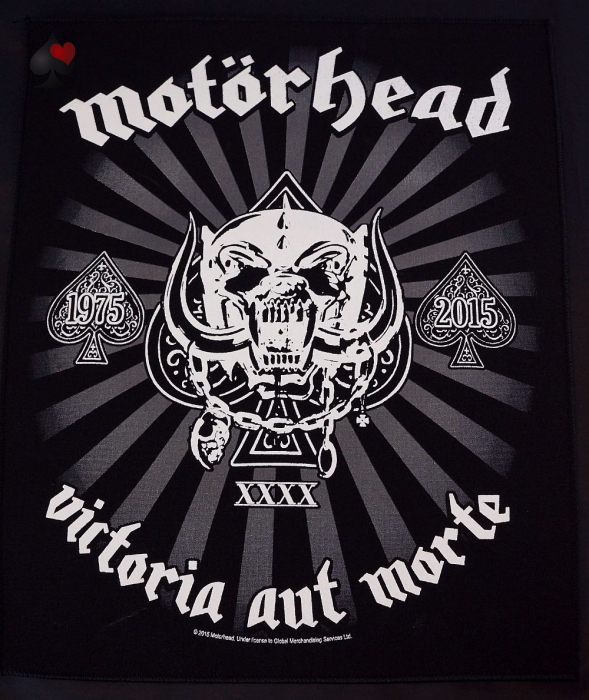 Motörhead Rückenaufnäher 35 x 29cm Victoria Aut Morte 1975-2015 Back Patch