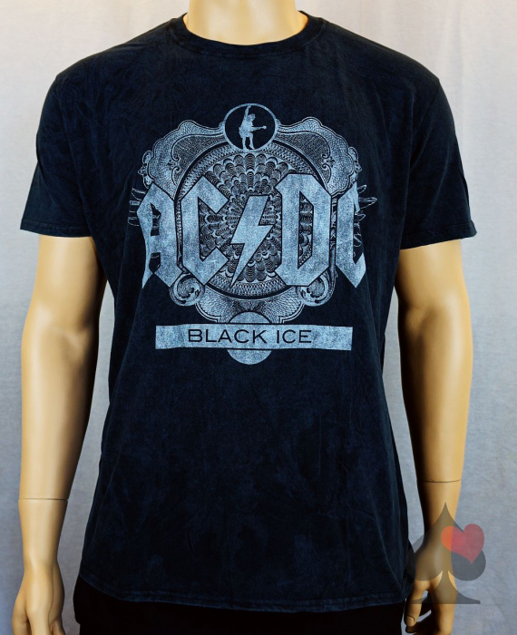 AC/DC Black Ice T-Shirt  Burnout Wash Merchandise