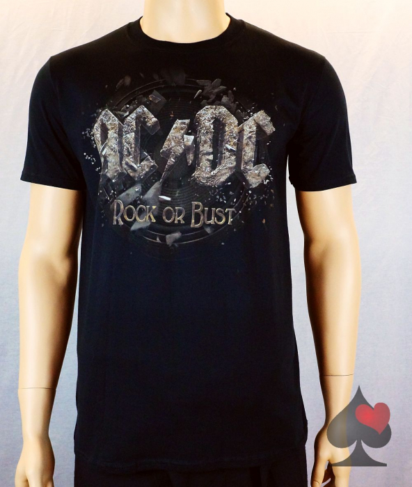 Spielerspelunke An Der Leuchtenburg Ac Dc Rock Or Bust T Shirt Schwarz Merchandise