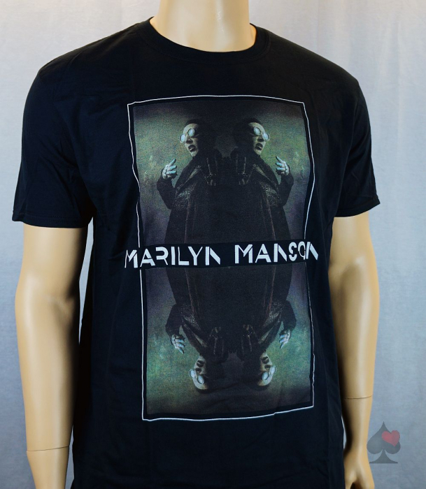 Marilyn Manson Mirrored Mens T-Shirt schwarz Merchandise