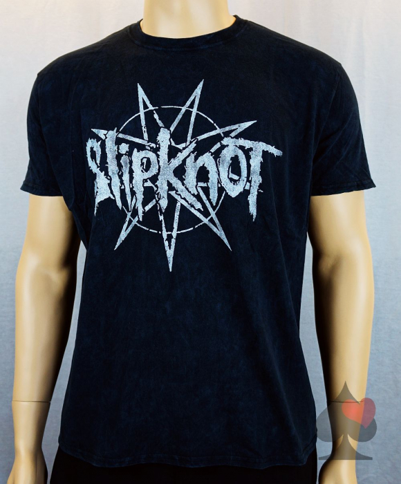 Slipknot Logo Star T-Shirt  Snow Washed Merchandise