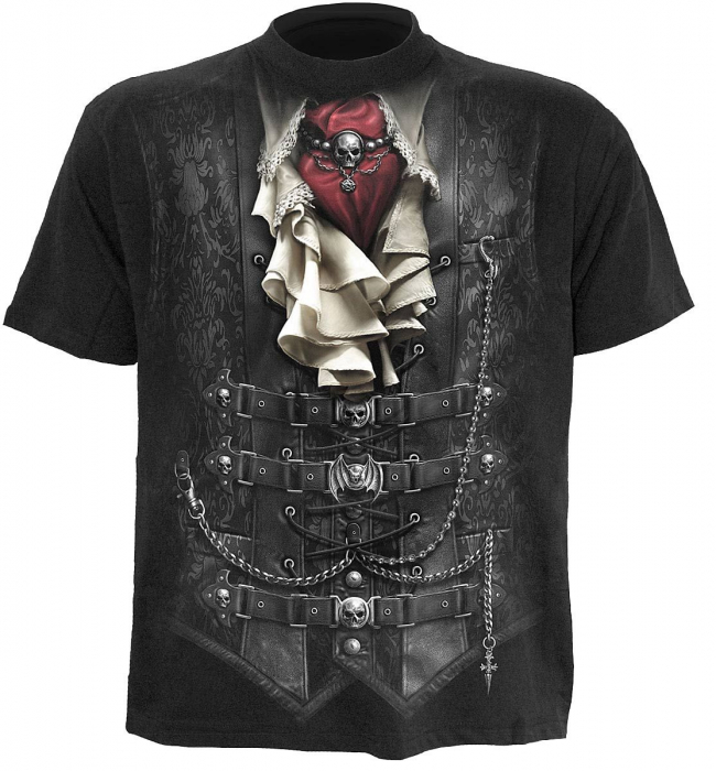 T-Shirt "Waisted" Korsettbedruckt Steampunk