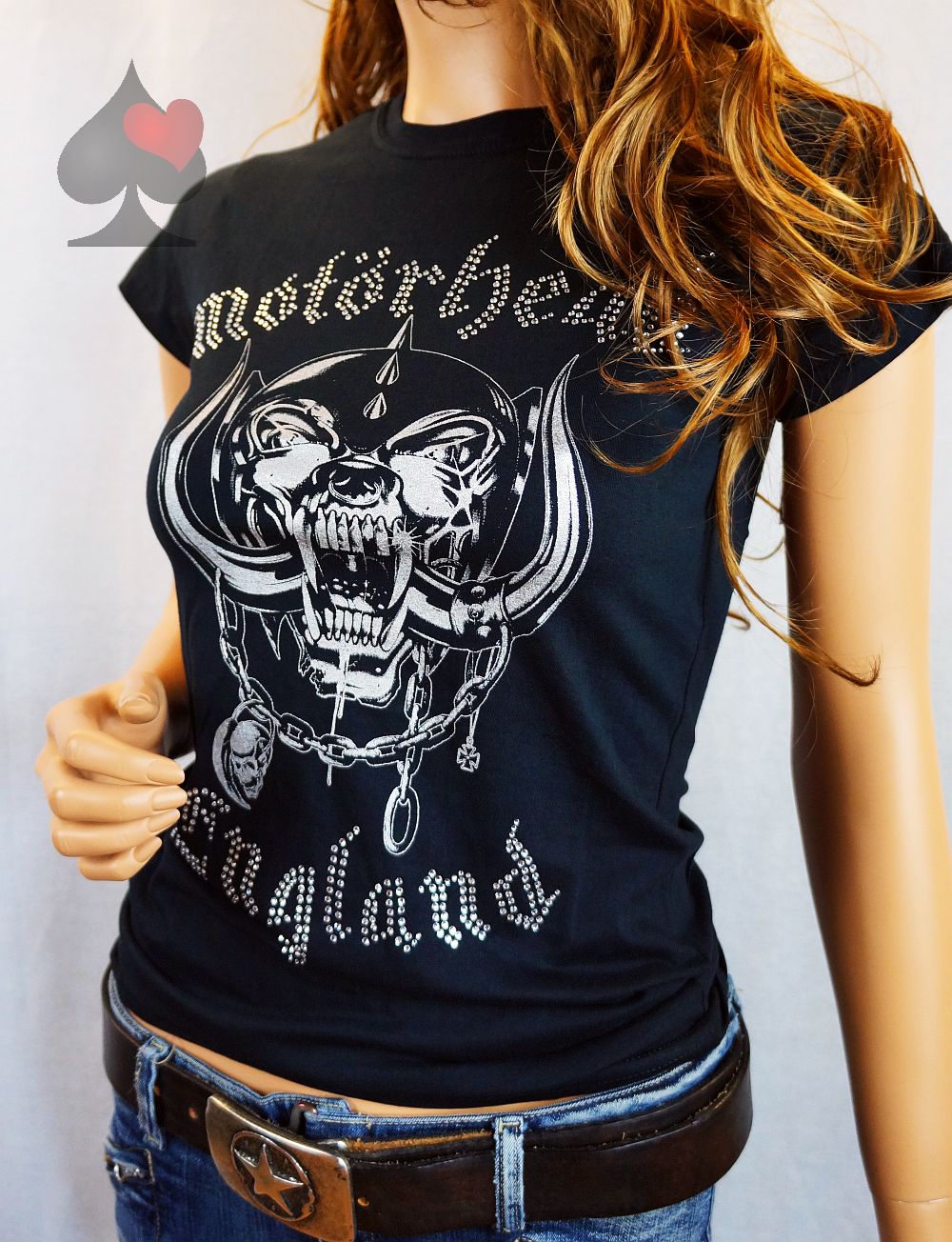 Motörhead Ladies Leuchtenburg Shirt spielerspelunke - T- Strass der Merchandise Warpig in an