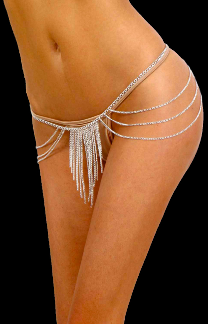 Spielerspelunke body jewel körperschmuck silber erotisch slip