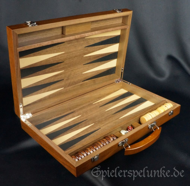 backgammon spielekoffer nussbaum ahorn