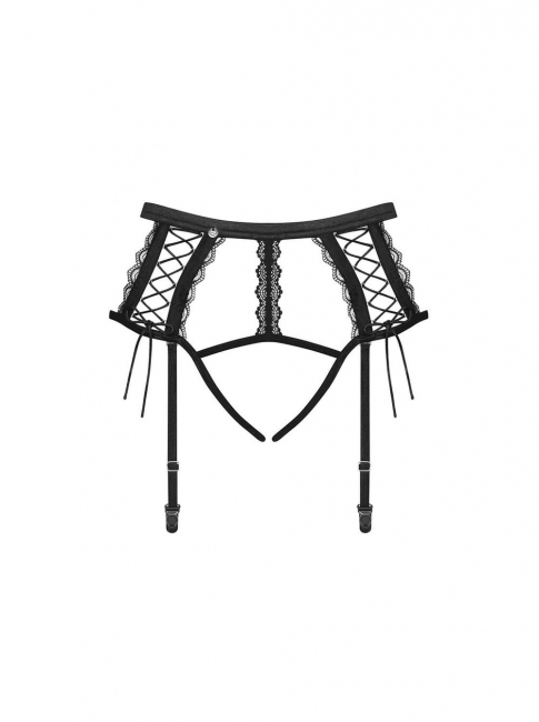 garter suspender belt strapsguertel schwarze spitze schnuerung lingerie dessous spielerspelunke