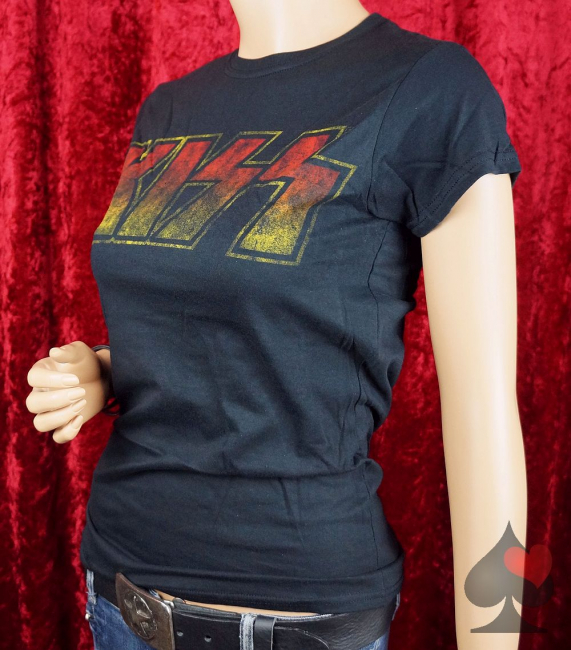 kiss logo merchandise damen shirt