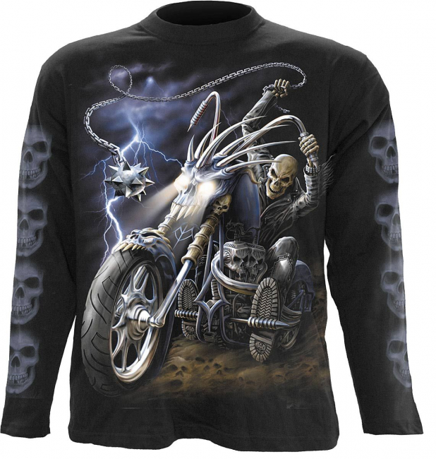 steampunk biker rider longsleeve shirt