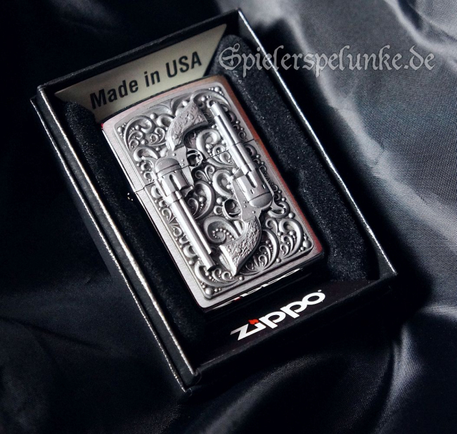 zippo sturmfeuerzeug two colts 3d