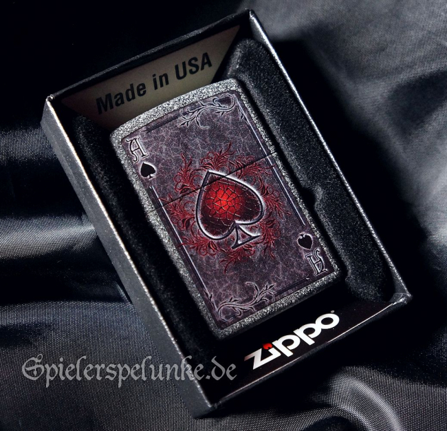 zippo sturmfeuerzeug burning ace of spades