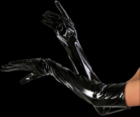 kinky lackhandschuhe vinylhandschuhe schwarz